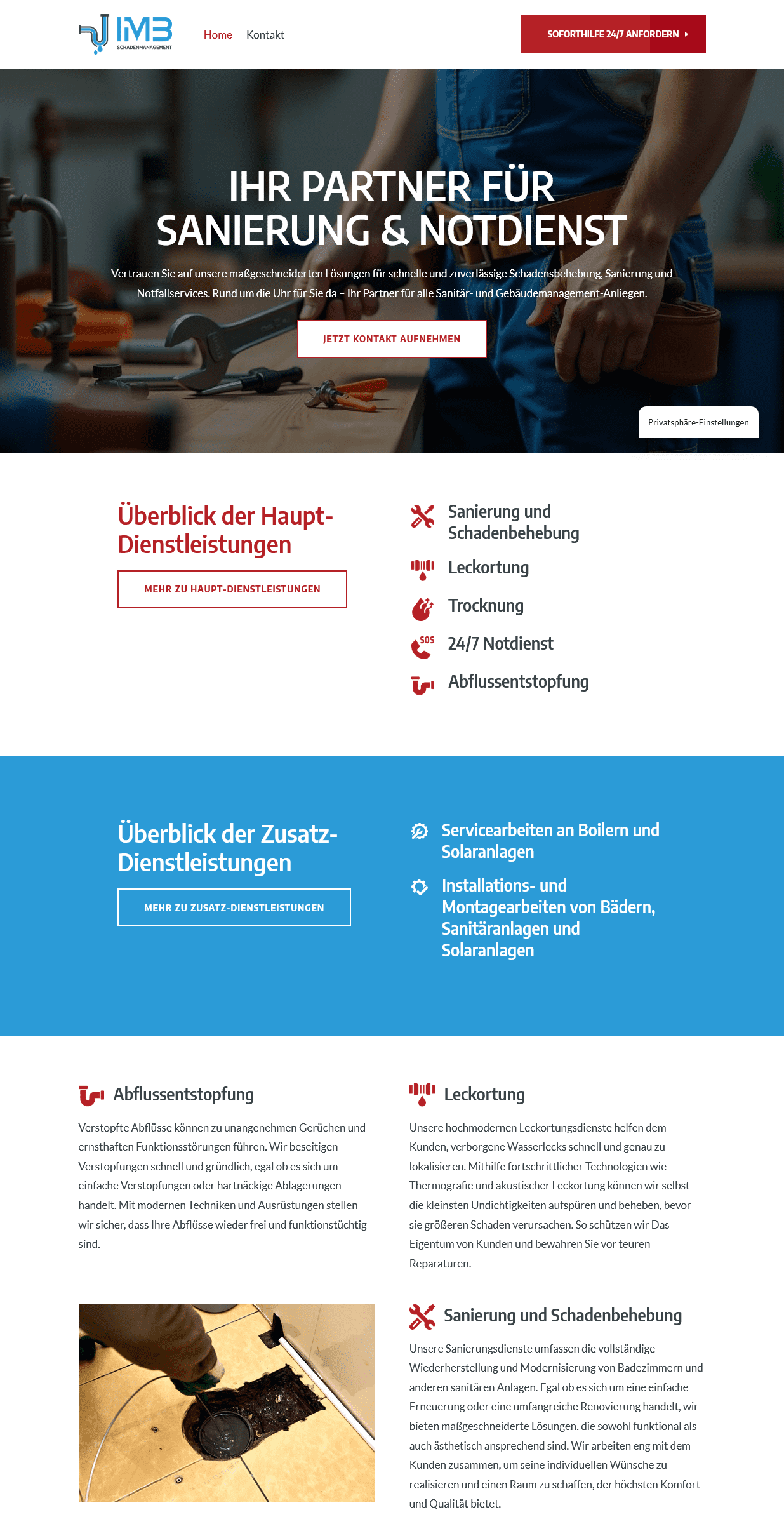Website Design IMB Schaden Website Design IMB Schaden